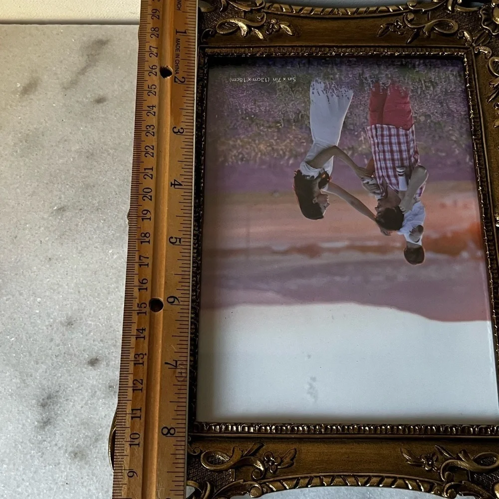 Elegant Gold Ornate lace  Picture Frame for 5”x7” photo
